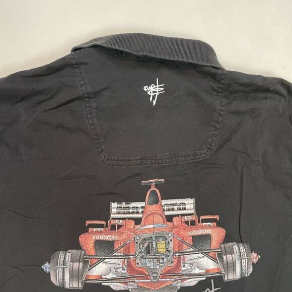 Giorgio Piola Formula 1 Monza 2003 Polo Shirt Men Medium Black Short Sleeve - Picture 2 of 8